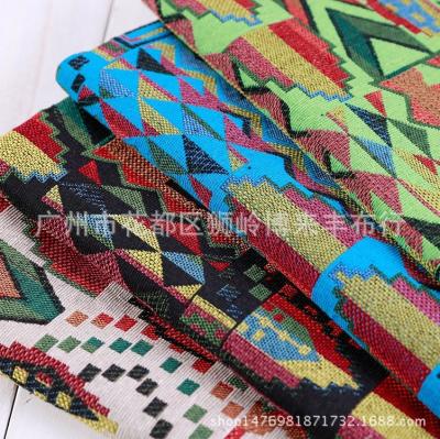 China Abrasion-Resistant Spring and Summer bohemian yarn-dyed jacquard fabric Spot supply for sale