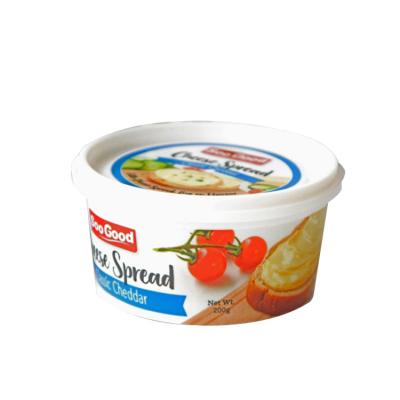 China 200ML IML Food Grade pp Cheese Ice Cream Packaging Material Ruly Microwavable Container For Peanut Butter for sale