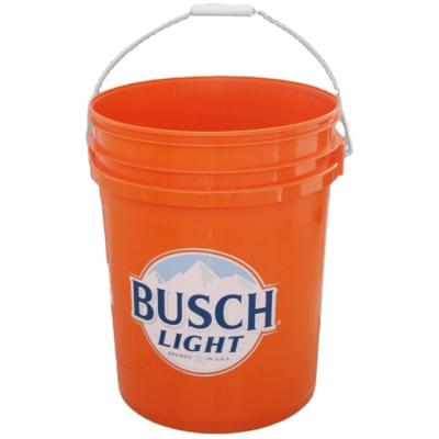 China Strong enough custom logo wholesale 20L 5 gallon plastic drum buckets with lid for sale