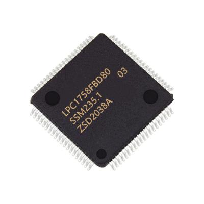 China Standard Microcontroller integrated circuit IC MCU 32BIT 512KB FLASH 80LQFP LPC1758FBD80 LPC1758FBD80K for sale