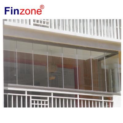 China Frameless Waterproof Sliding Folding Glass Door for sale