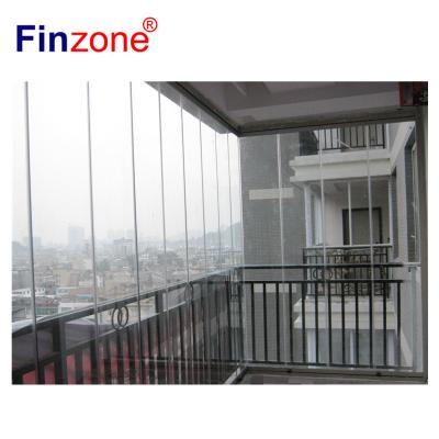 China Waterproof balcony with tempered glass sliding folding door for sale