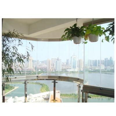 China Finzone Foldable Waterproof Wholesale Balcony Glass Curtain Partition Wall for sale