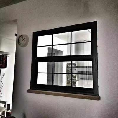 China Sliding Aluminum Commercial Useful Double Glass Down Sliding Window Aluminum Window Door New Design Vertical Sliding Stained Glass for sale