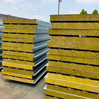 China 50mm high quality fireproof slag wool panel composite wall slag wool sandwich panel for sale