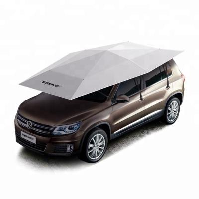 China Mynew big size 4.8Meter semi-automatic car sunshade, patented manual car umbrella cover for Kia K2 K3 K5 for sale