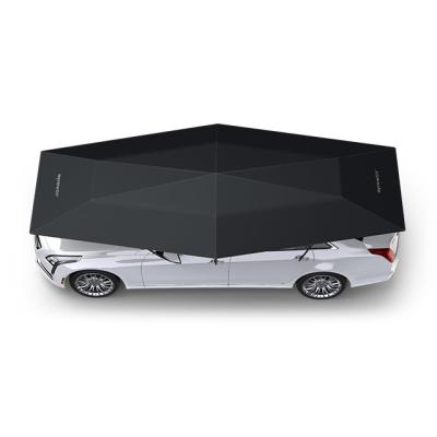 China Mynew manual folding portable mobile car sun shade umbrella 4.8M New for sale