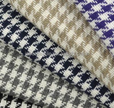 China Breathable houndstooth fabric, cotton linen fabric, suitable for garment and home textile for sale