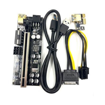 China Durable Classic Design 10*6pin Professional Video Card Extension Cable PCI Riser Card for sale