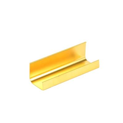 China Decorative Decorations 6063 Extrusion T5 Profile Golden Anodized Aluminum Edge for sale