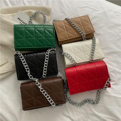 China High Quality Cross Stitched - Body Bags For Women Leather Ladies Shoulder Purses With Chain Strap Stylish Chain Bags Flap Handbag for sale