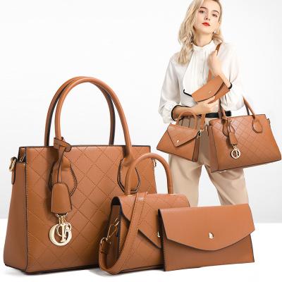 China Motion Sensing Women Handbag and Shoulder Bag Ladies Cross Shape Bags Tote Satchel Hobo 3pcs Women's Purse Set of Body Wallets, Bag Set 2023 for sale