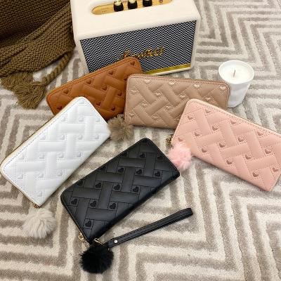 China Multicard Two Fold Women's Motion Sensing Clutch Purse Long Wallet Fashion Elegant Long Zipper Card Holder Purse for sale