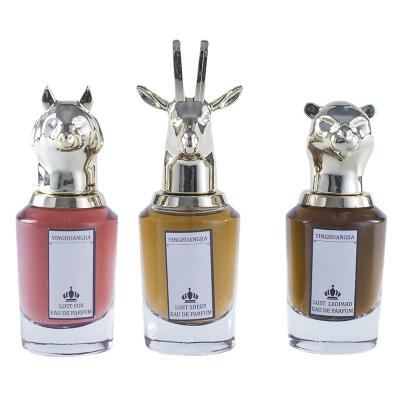 China Long Lasting Scent Fox Elk Royal Animal Head Lady Lasting fragrance Four Animal Vietnam perfume Cross-border animal boom perfume for sale