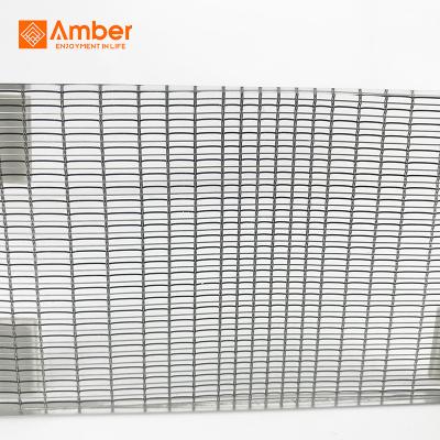 China Plain Weave Customized Architectural Decorative Laminated Glass Metal Wire Mesh High Strength for sale