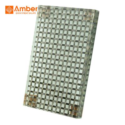 China Architectural Bronze Plain Weave Color Metal Mesh Laminated Glass For Ceiling Decoration for sale