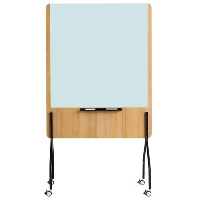 China Magnetism Amazon SALE Manufacture Hot Mobile With Wood Frame Magnetic Glass Whiteboard For Writing Back With Felt Pen For Sticking Note for sale