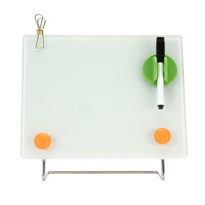 China Mini Memo Interactive Board Portable Desktop Magnetism Small Tempered Glass Magnetic Glass Whiteboard for sale