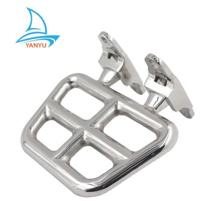 China Boat Hardware Fitting Double Folding Step Pedal High Polishing 316 Stainless Marine Mast Steps For Sailboat for sale