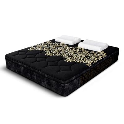 China Wholesale High Quality Foldable Mattress Rolled Up Golden Printed Knitted King Double Mattress Topper Pocket Spring Cloth zu verkaufen