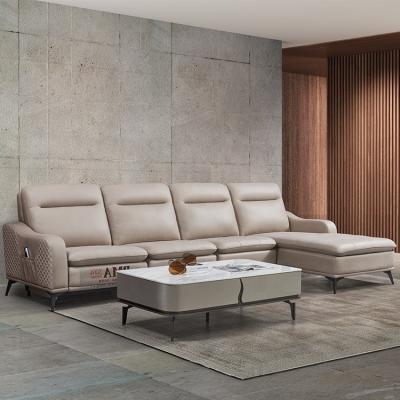 China Home Living Room Sofa Leather Recliner Sofa Set Living Room Convertible Luxury Modern Leather Couch Designs Furniture Set for sale