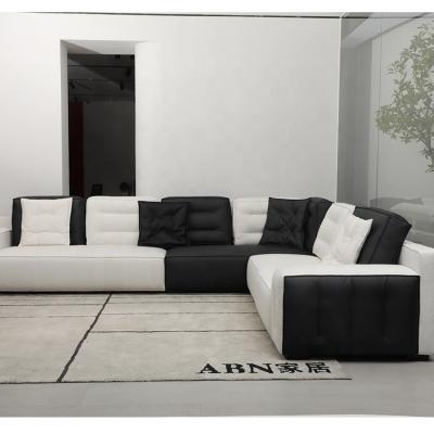 Cina Convertible High Quality Couch Set Italian Modern Eco-leather Sectional Living Room Furniture Sofa Set in vendita