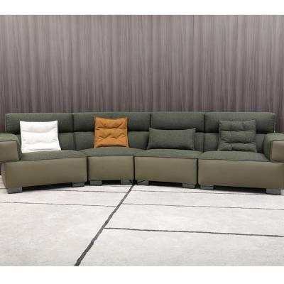 China Hot-selling Convertible Fabric Living Room Sofa Gray Electric Reclining Sectional Living Room Leather Sofa for sale