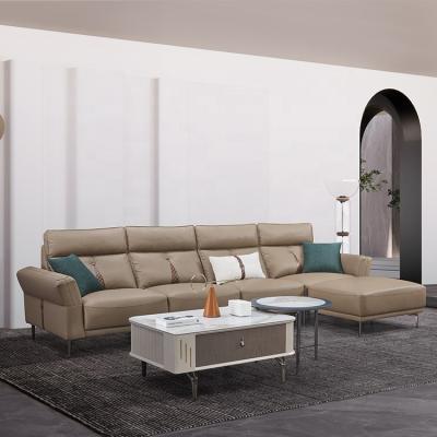 中国 Nordic Modern Home Modular Sectional Sofa Set Furniture Eco-friendly Water-based Leather Sofas For Living Room 販売のため