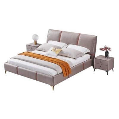 Κίνα Newest Modern Design Platform Adjustable Leather Single Cloth Tech Fabric Comfy Soft King Size Bed Upholstered (Height) προς πώληση