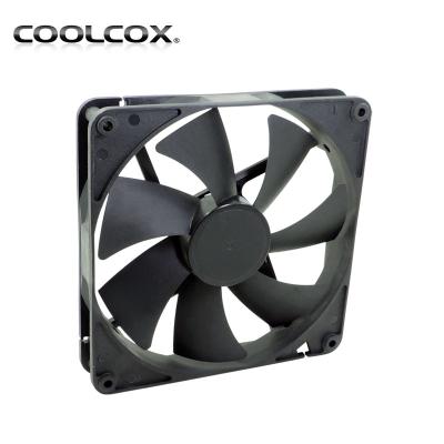 China Power CoolCox 140x140x25mm DC Axial Fan, 14025 Computer Fan, Exhaust Fan 12V/24V, PSU Fan for sale