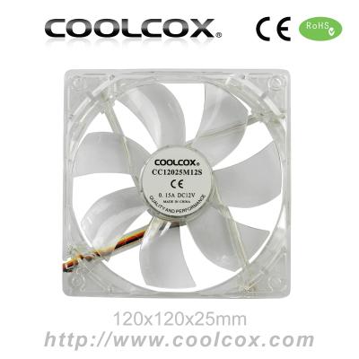 China CoolCox 120x120x25mm Computer Case LED Fan with PWM Function, DC 12V 120mm Computer Case Fan, PWM, Gaming Case LED 120mm PWM Fan for sale