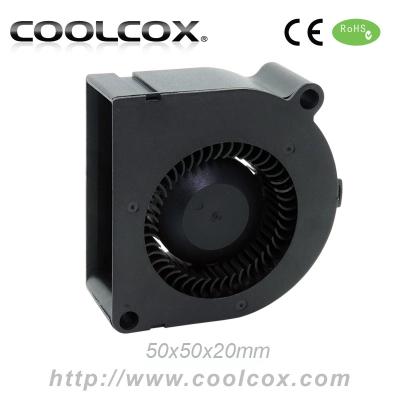 China CoolCox 5020 home appliance small fan fan, 50x50x20mm mini turbo fan, 5V/12V/24V, DC brushless electric blower fan for sale