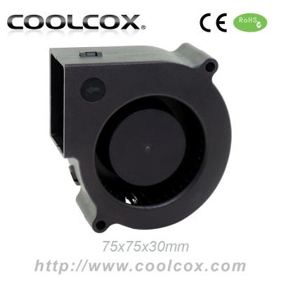 China Home Appliance CoolCox 7530 Small Blower Fan, 75x75x30mm Blower Fan 5V or 12V or 24V Centrifugal Fan, Bidet Fan for sale