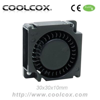 China DC Air Cooler Fan 30x30x10mm, 3010 Mini Blower Fan, 3010 Spotlight CoolCox Blower Fan 5V or 12V, Tubo Blower, Mini Centrifugal Fan for sale