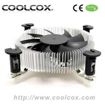 China CoolCox LGA1150/1155/1156 Intel mini processor cpu cooler, aluminum heatsink with copper insert, 12v dc fan for sale