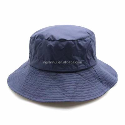 China Bucket hats High quality Unisex solid color bucket hat custom fisherman hat metal classic inverted triangle logo badge unisex hat for sale