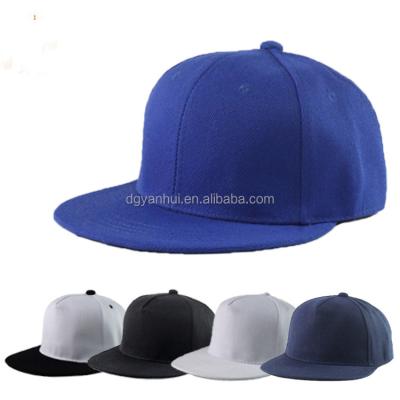 China Casual Classic Hat Hip Hop Style Flat Bill Blank Solid Color Adjustable Size for sale