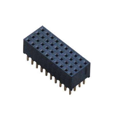 China connector 40pin H6.35 vertical 2.0mm pitch header panel 5G female four row Y type 180 degree female connector socket for sale