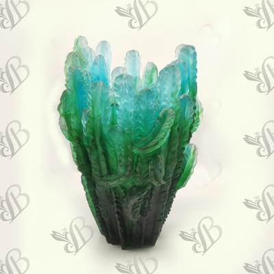 China China Latest High Grade European Style Cactus Crystal Flower Vase For Home Hotel Or Office Wedding Decoration Crystal Tall Flower Vase for sale