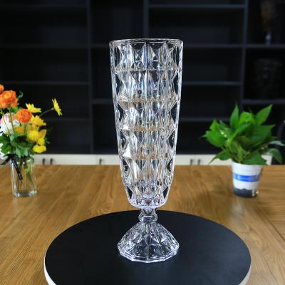 China Europe Latest Style High Grade Crystal Glass Hot European Tall Flower Vase For Home Hotel Or Office Wedding Decoration Crystal Glass for sale