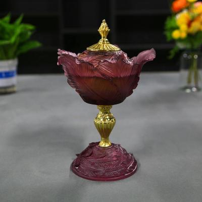 China Europe new latest European style incense bakhoor crystal burner for home hotel or office decoration wedding crystal censer for sale