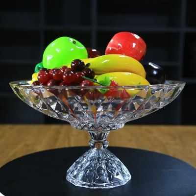 China Latest Hot Europe Style High Grade Crystal Tall Fruit Bowl For Home Hotel Or Office Wedding Decoration Crystal Glass Bowl for sale