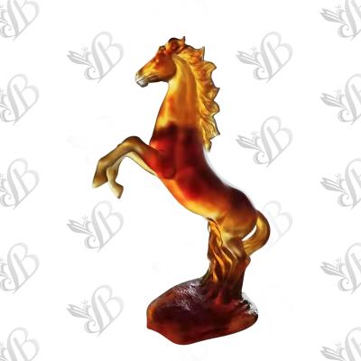 China 2021 Latest Europe Style High Grade Crystal Bracket Horse Sculpture Great For Home Decoration, Wedding, Hotel Or Office for sale