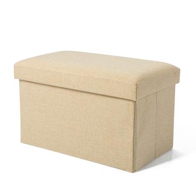 China Amazon Hot Selling Collapsible Fabric Storage Foldable Stool Stool Square Storage Stools Seat Box for sale