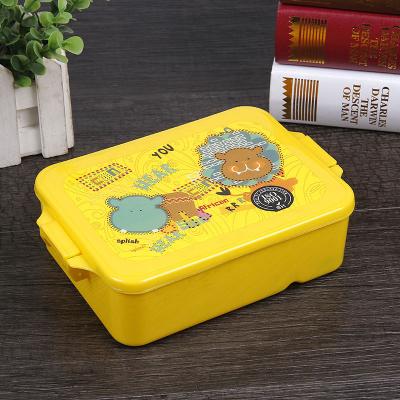 China Cheap Heatable Maker Cartoon Kids Folding Leakproof Food Container Bento Lunch Box for sale