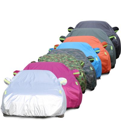 China Wholesale Eco-friendly Oxford Universal Four Season Sunscreen Dust Cover And Sunshade Car Cover Raincoat Coat for sale