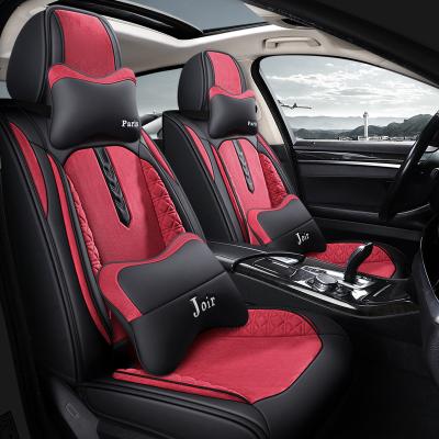 China Microfiber Durable Waterproof Pet Luxury Breathable Auto Seats Covers Universal PU Plush Leather 5d Car Seat Covers for sale