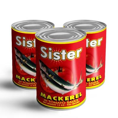 China Chinese Canned Supply Mackerel Fish Tuna Mackerel Canned Tomato Sauce for sale