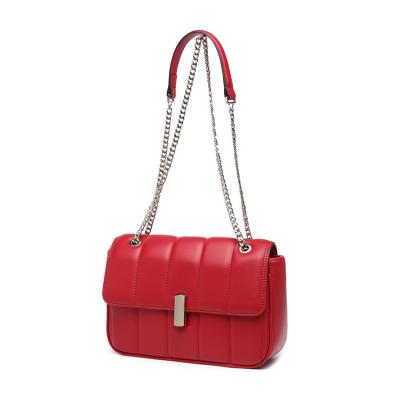 China Fashion Popular Fashion Women Soft Classic Red Casual Cross Flap Lock - Body Bag Shoulder Bags for sale