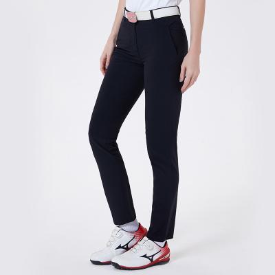 China Wholesale Anti-Wrinkle Lady Golf Pants Quick Dry Ankle Straight Pants For Hiking Or Working With Zipper Pockets for sale